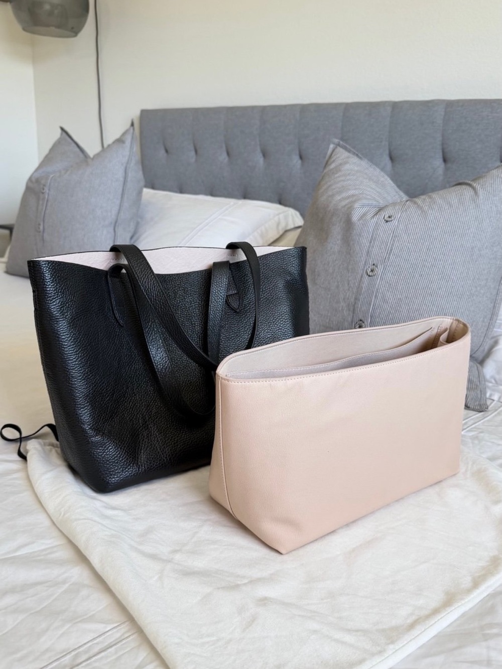 Cuyana Blush Pink Insert Organizer for SMALL structured tote - Picture 6 of 7
